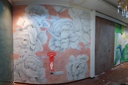 Lukis Dinding | Mural | Motif Bunga – interior